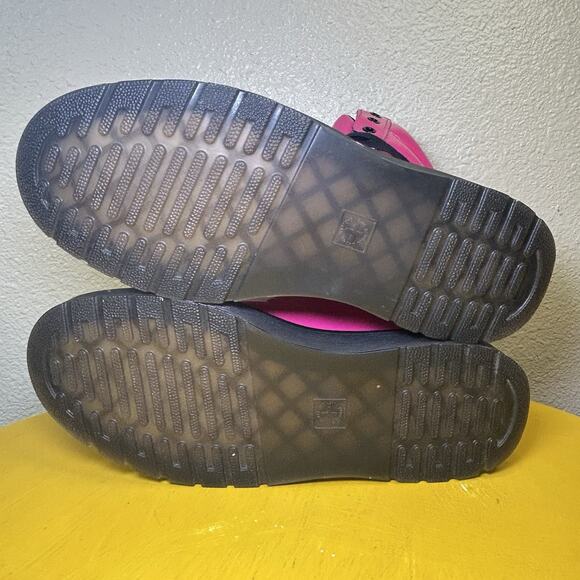 Dr Martens Hot Pink Mix Lamper Boots High Top Women's US 7 Patent Leather Docs - Picture 13 of 16